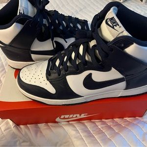 Nike dunk high championship navy